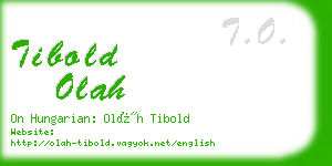 tibold olah business card